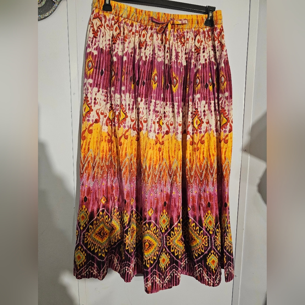 Avenue Skirt Pink And Orange Bohemian Hippie Plus Size 14/16